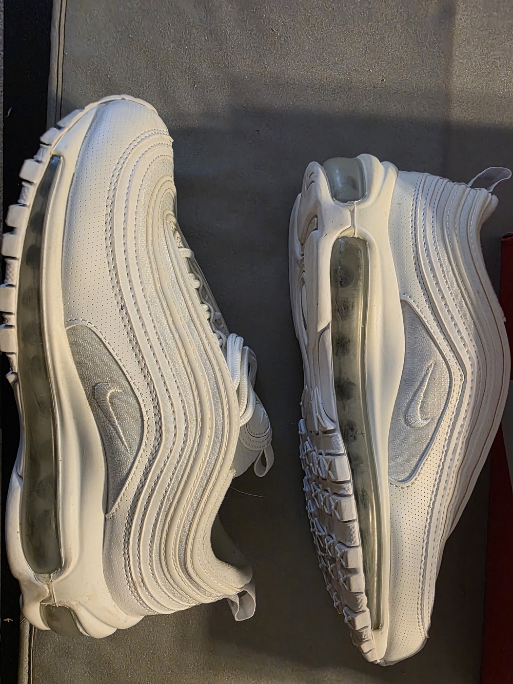 GS Nike Air Max 97 Sneakers - White/Silver - Picture 3 of 8
